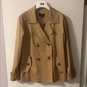 Jones New York Women's CroppedTan Trench Coat
